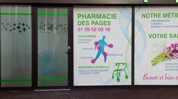 Pharmacie-b - Vitrophanies